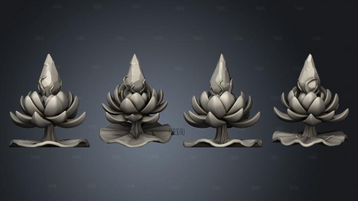 Lotus Crystal stl model for CNC