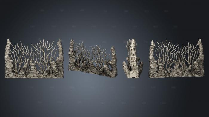 ocean coral wall set walls version 4 stl model for CNC