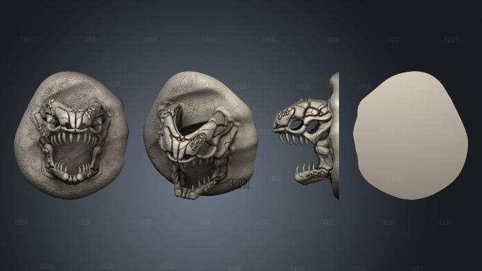 ocean sea serpent skull stl model for CNC