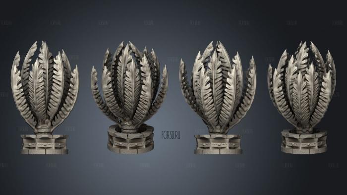 Palm Artichoke stl model for CNC