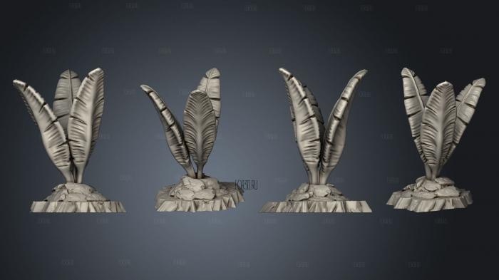 Plant Tropical Leaves 1 002 stl model for CNC