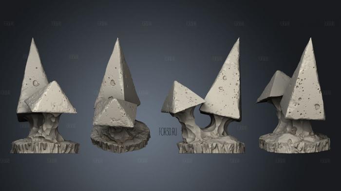 Pyramid Mushrooms 4 stl model for CNC