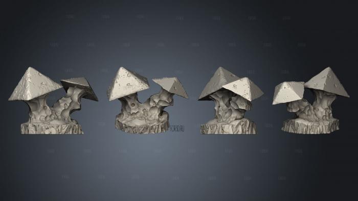 Pyramid Mushrooms 5 stl model for CNC