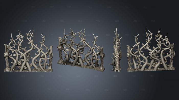 wall of vines full V 2 stl model for CNC