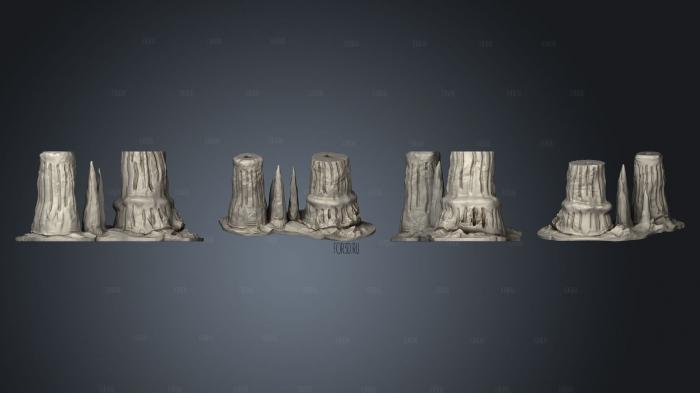 Wet Caverns PILLARS 06 Pillar Set 2 Top stl model for CNC