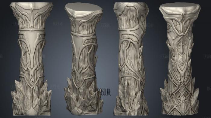 Wilds of Wintertide Column A stl model for CNC