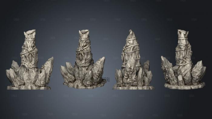 Wilds of Wintertide Ice Totem A stl model for CNC