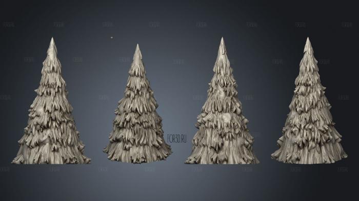 Wilds of Wintertide Pine Top B Snowy stl model for CNC