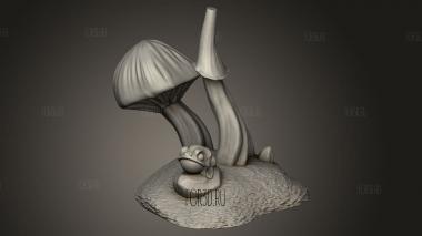 Грибная лягушка 3d stl модель для ЧПУ