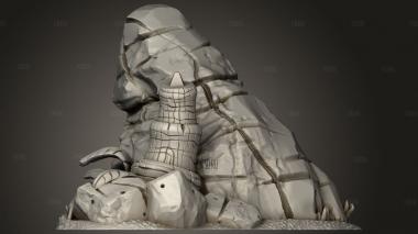 Основной Якорь Пляжного Рельефа и Пальма 3d stl модель для ЧПУ