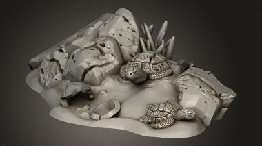 Основные Детеныши Черепашек Пляжного Рельефа 3d stl модель для ЧПУ