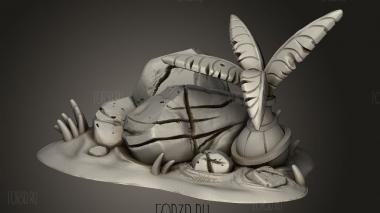 Сердцевина Пляжного Ландшафта-Крошечная Пальма 3d stl модель для ЧПУ