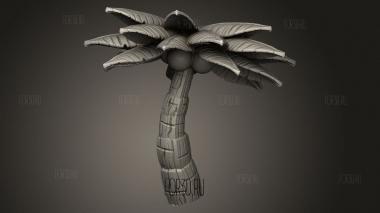Пляжный Рельеф Сердцевина Пальмы Скалы Вершина 3d stl модель для ЧПУ