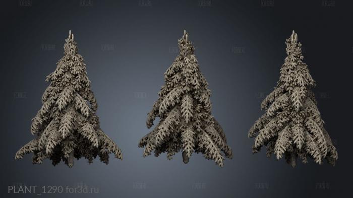 Conifers Spruce Modular Forest top stl model for CNC