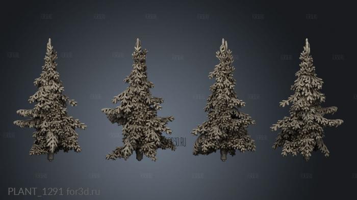 Conifers Spruce Modular Forest stl model for CNC