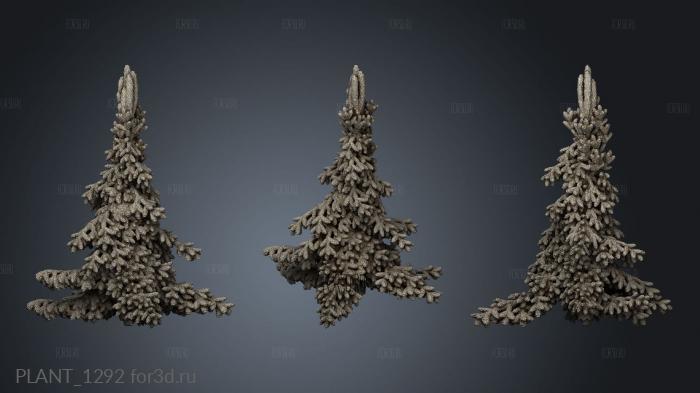 Conifers Spruce Modular Forest stl model for CNC