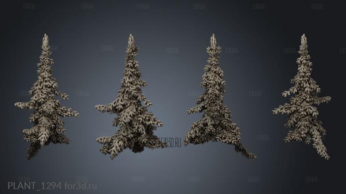 Conifers Spruce Modular Forest stl model for CNC