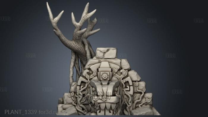 Jungle Temple Ruins Dragon Tree stl model for CNC