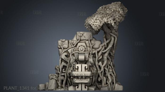 Jungle Temple Ruins Dragon Tree Canopy stl model for CNC