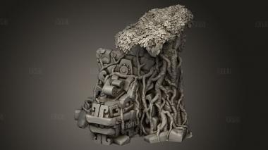 Руины Храма в Джунглях С Кроной Драконьего Дерева 3d stl модель для ЧПУ