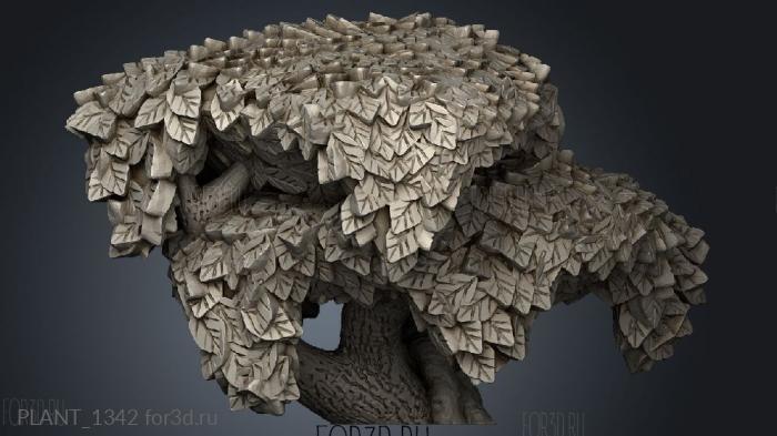 Jungle Temple Ruins Dragon Tree Canopy stl model for CNC