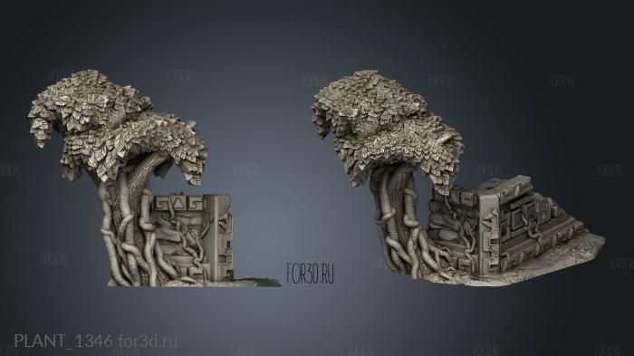 Jungle Temple Ruins stl model for CNC