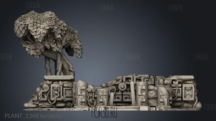 Jungle Temple Ruins stl model for CNC