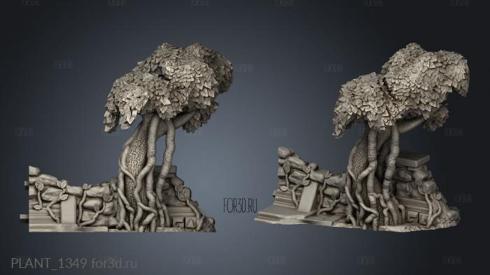 Jungle Temple Ruins Mesh X stl model for CNC