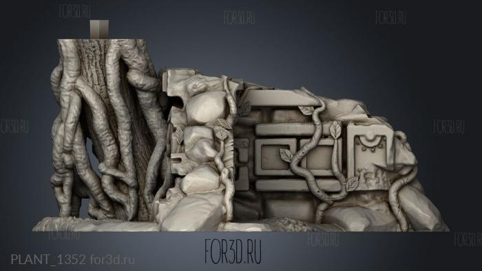 Jungle Temple Ruins stl model for CNC