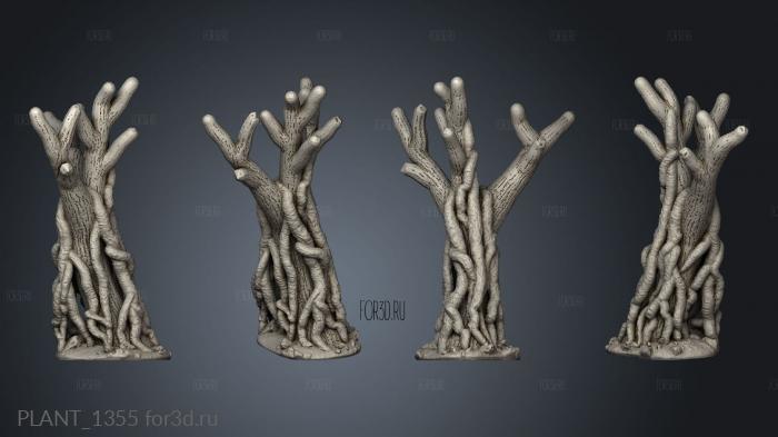 Jungle Temple Ruins Tree stl model for CNC