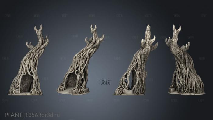 Jungle Temple Ruins Tree stl model for CNC