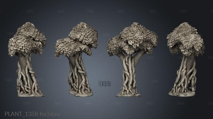 Jungle Temple Ruins Tree Canopy stl model for CNC