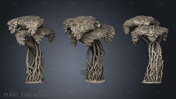 Jungle Temple Ruins Tree Canopy stl model for CNC