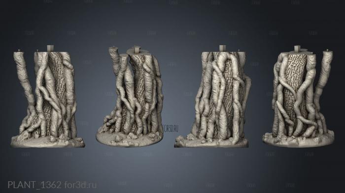 Jungle Temple Ruins Tree Canopy stl model for CNC