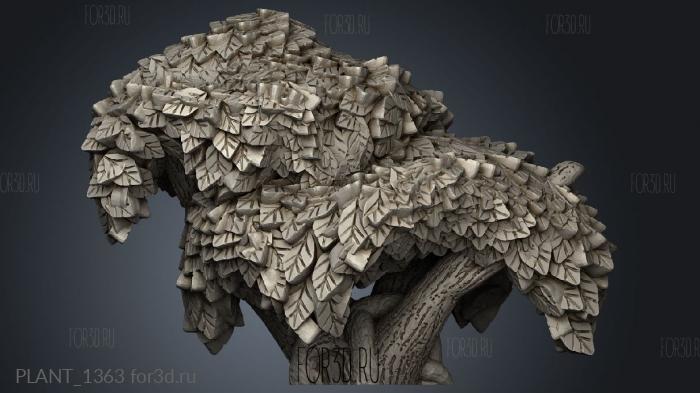 Jungle Temple Ruins Tree Canopy stl model for CNC