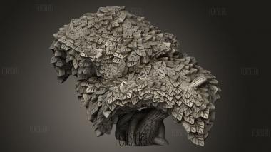 Руины Храма в Джунглях,Кроны деревьев 3d stl модель для ЧПУ