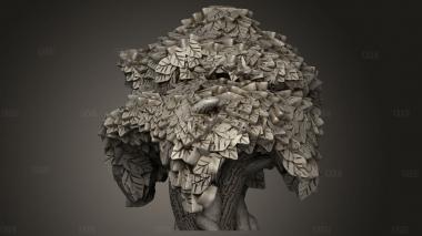 Руины Храма в Джунглях,Кроны деревьев 3d stl модель для ЧПУ