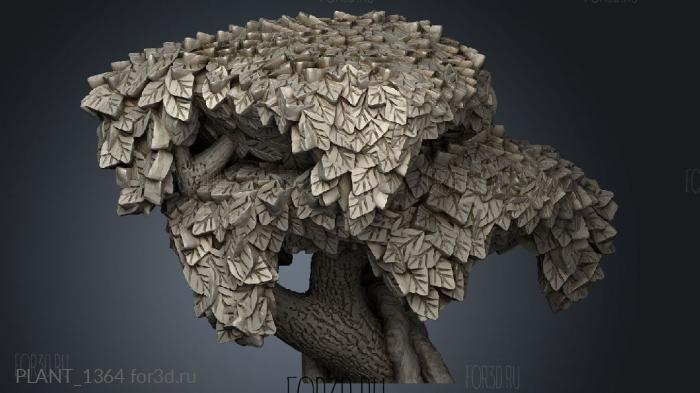 Jungle Temple Ruins Tree Canopy stl model for CNC