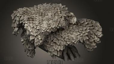 Руины Храма в Джунглях,Кроны деревьев 3d stl модель для ЧПУ