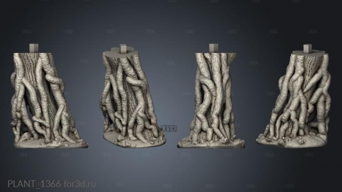 Jungle Temple Ruins Tree Canopy stl model for CNC