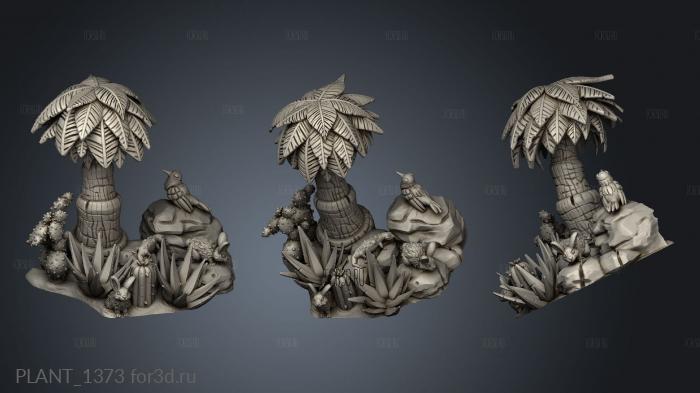 Cactus Fauna and Rocks Animal Tree stl model for CNC