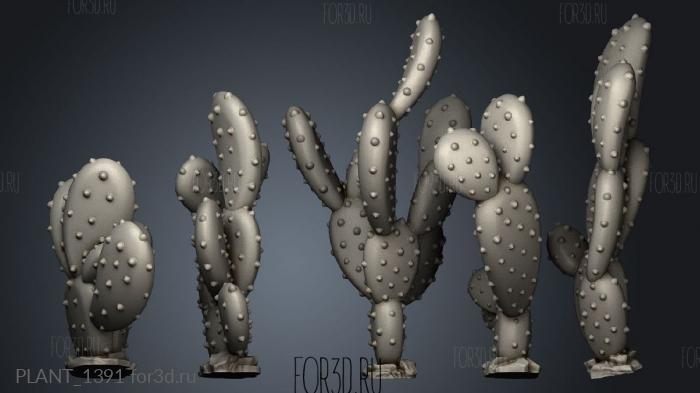 Bunny Ear Cactus Sprue stl model for CNC