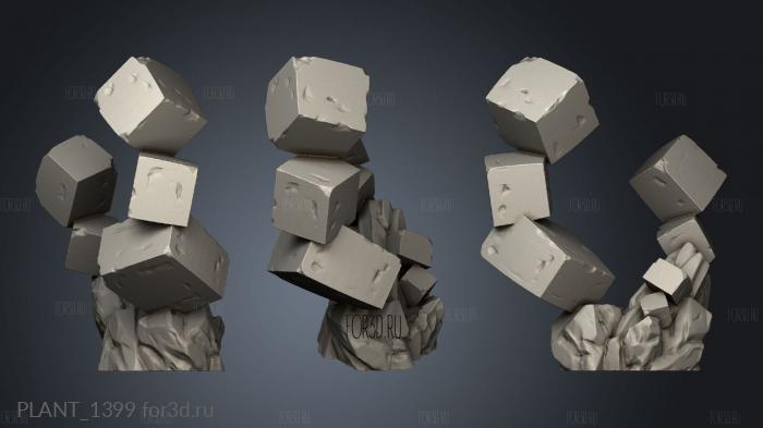 Cube Crystal stl model for CNC