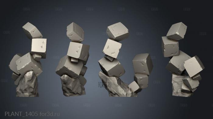 Cube Crystal stl model for CNC