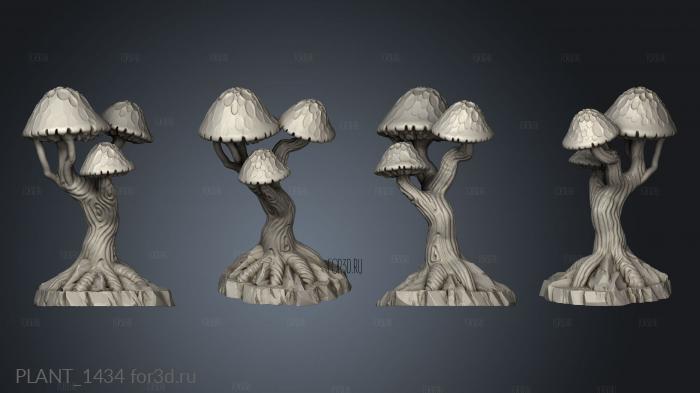 Plant Giant Mushrooms stl model for CNC