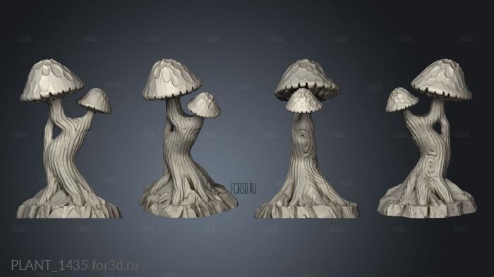 Plant Giant Mushrooms stl model for CNC