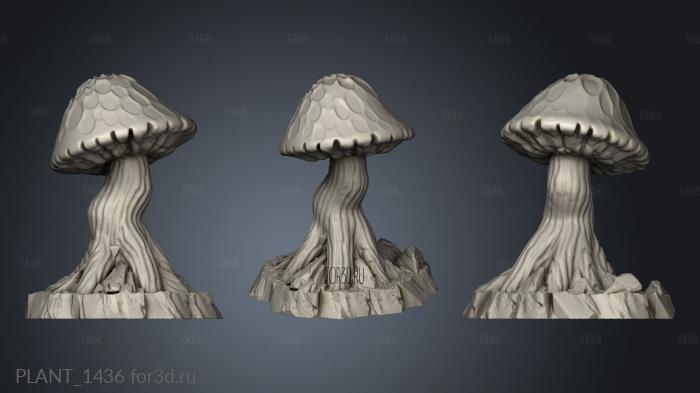 Plant Giant Mushrooms stl model for CNC