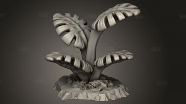 Зеленую Монстеру 3d stl модель для ЧПУ