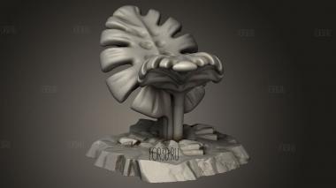 Зеленую Монстеру 3d stl модель для ЧПУ
