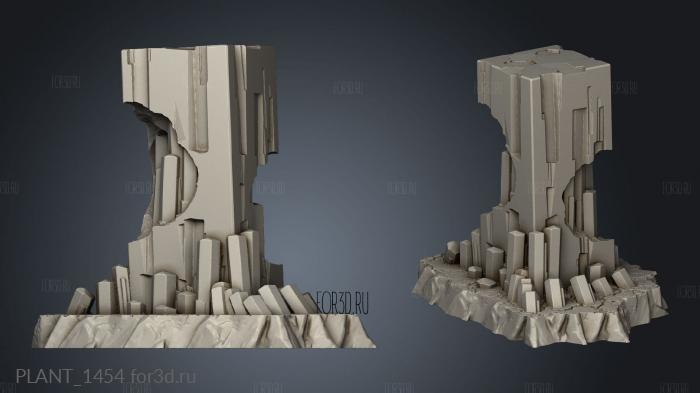 Core Rock Scifi Ruins stl model for CNC